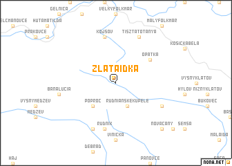 map of Zlatá Idka