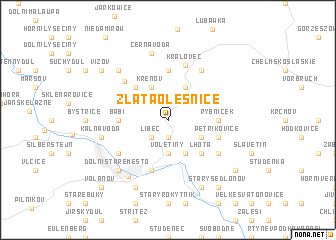 map of Zlatá Olešnice