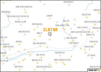 map of Zlatar