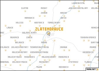 map of Zlaté Moravce