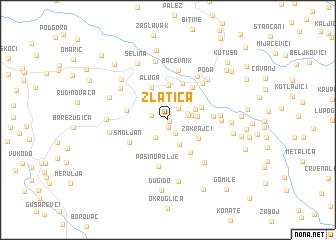 map of Zlatica