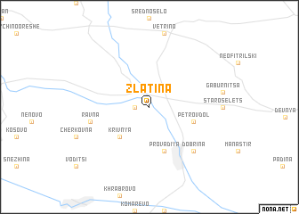 map of Zlatina