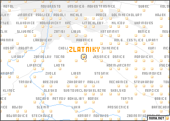 map of Zlatníky