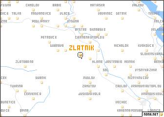 map of Zlatník