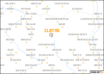 map of Zlatno