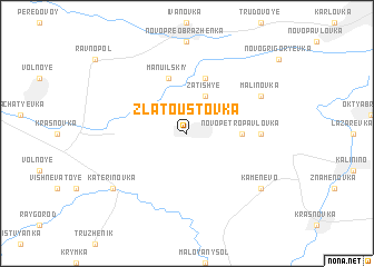 map of Zlatoustovka