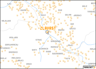 map of Zlavast