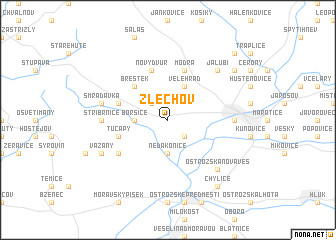 map of Zlechov
