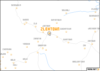 map of Zleh Town