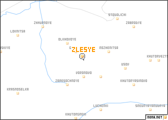 map of Zlesʼye