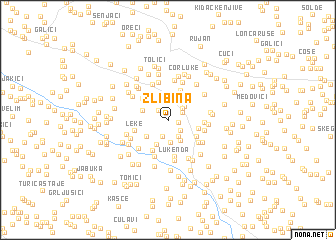 map of Žlibina