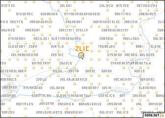 map of Zlíč