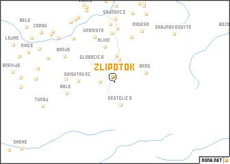 map of Zli Potok