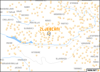 map of Žljebčani