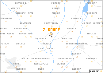 map of Žlkovce