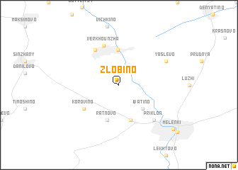 map of Zlobino