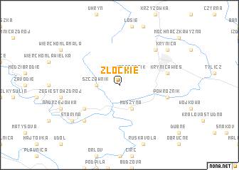 map of Złockie