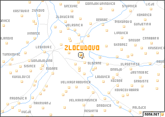 map of Zloćudovo