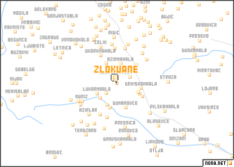 map of Zloku°ane