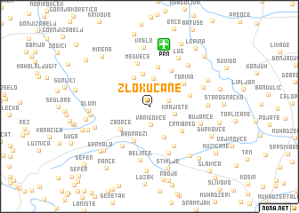 map of Zlokućane