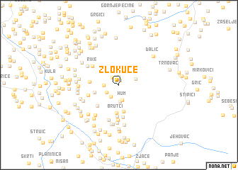 map of Zlokuće