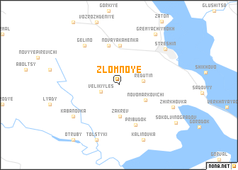 map of Zlomnoye