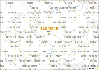 map of Zlončice