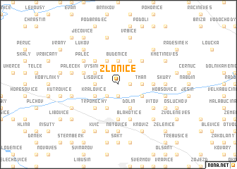 map of Zlonice