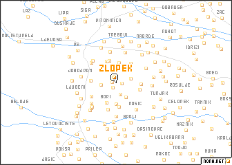 map of Zlopek