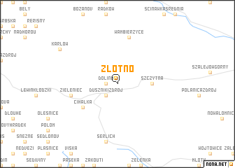 map of Złotno