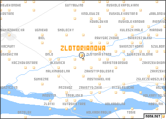 map of Złotoria Nowa