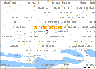map of Złotoria Stara