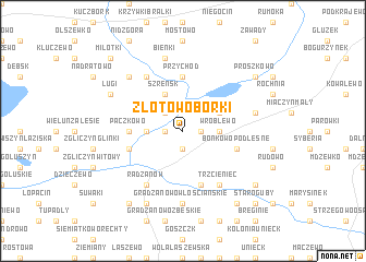 map of Złotowo Borki