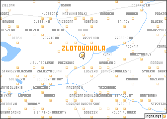 map of Złotowo Wola