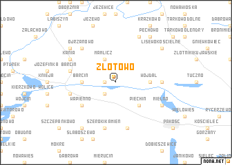 map of Złotowo