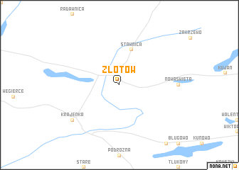 map of Złotów