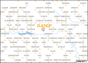 map of Žlutice