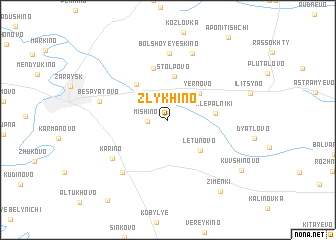 map of Zlykhino