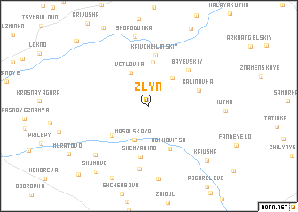 map of Zlyn\