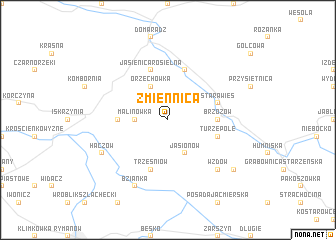 map of Zmiennica