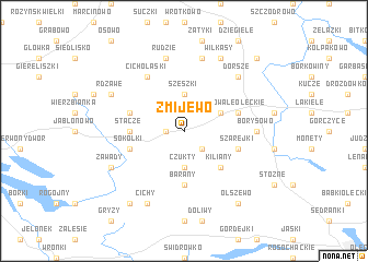 map of Żmijewo