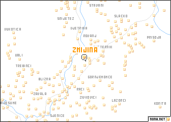 map of Zmijina