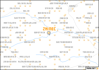 map of Zminec