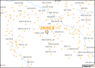 map of Zminica