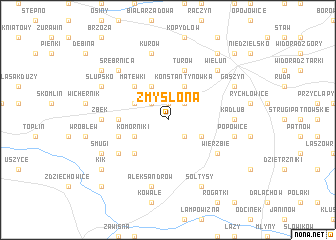 map of Zmyślona