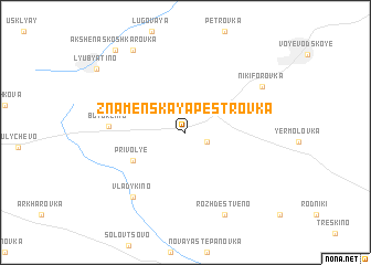 map of Znamenskaya Pestrovka