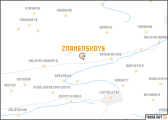 map of Znamenskoye