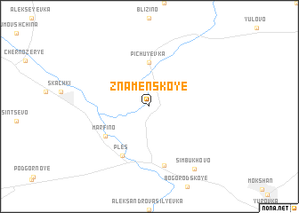 map of Znamenskoye