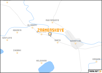 map of Znamenskoye