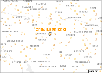 map of Znojile pri Krki